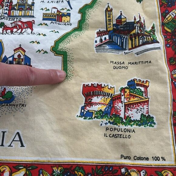 Toscana Etruria Italy Dish Towel Souvenir Decorative Kitchen Linen MonveniR - Picture 10 of 12